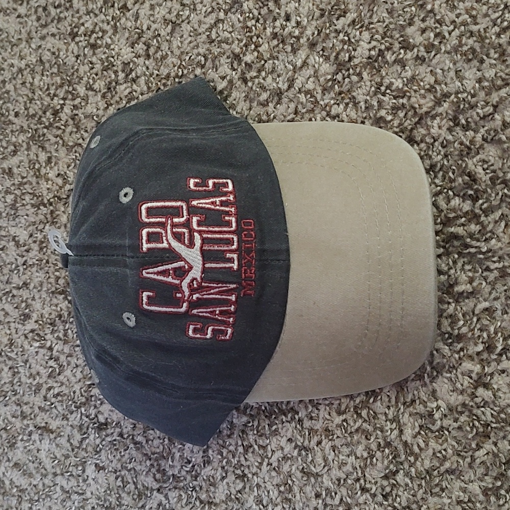 dkps Embroidered CABO SAN LUCAS MEXICO Gray Biege Dad Hat